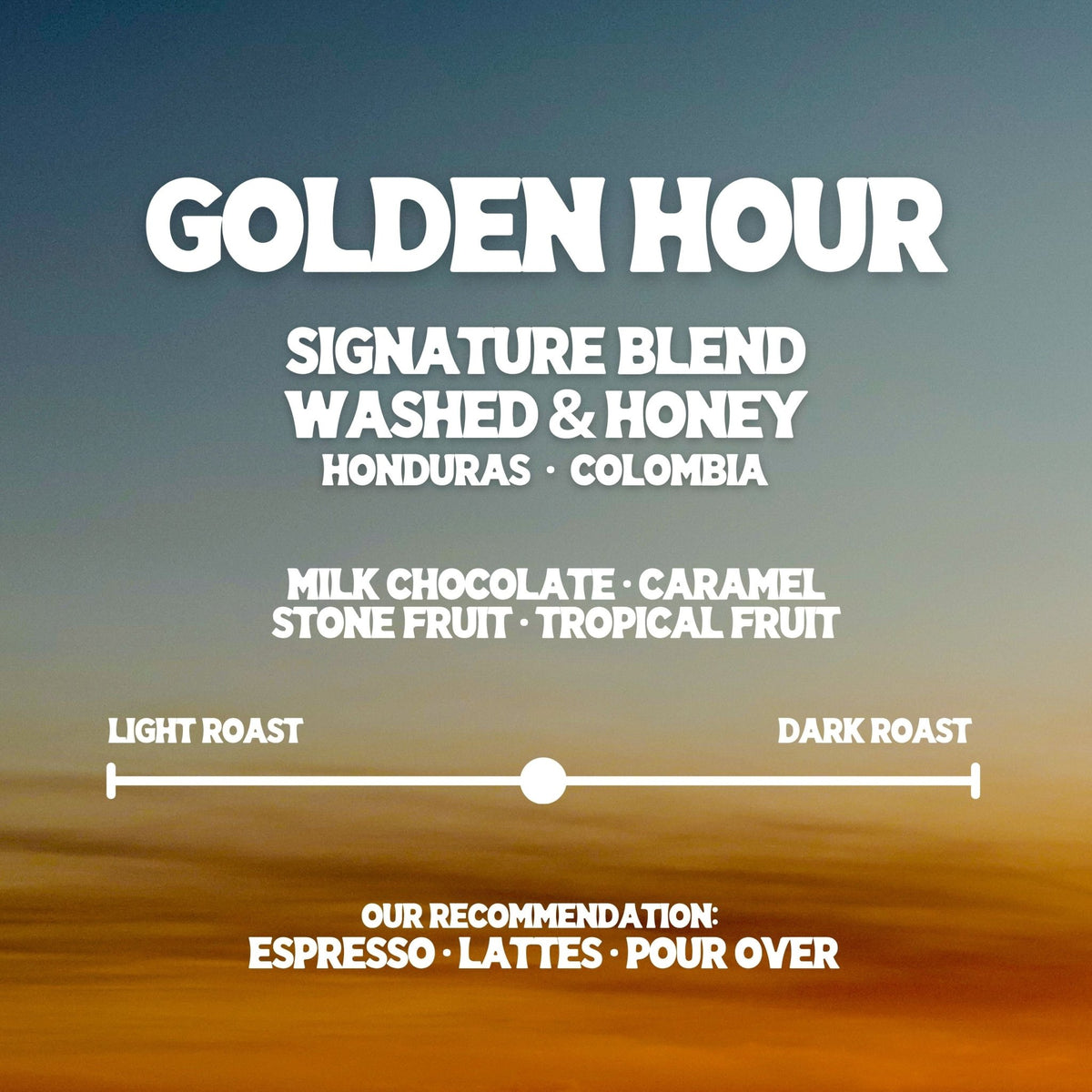 Golden Hour - Good Grounds Tampa Dade City Coffee Roaster Pasco County Wesley Chapel Land'O'Lakes Fresh Roasted