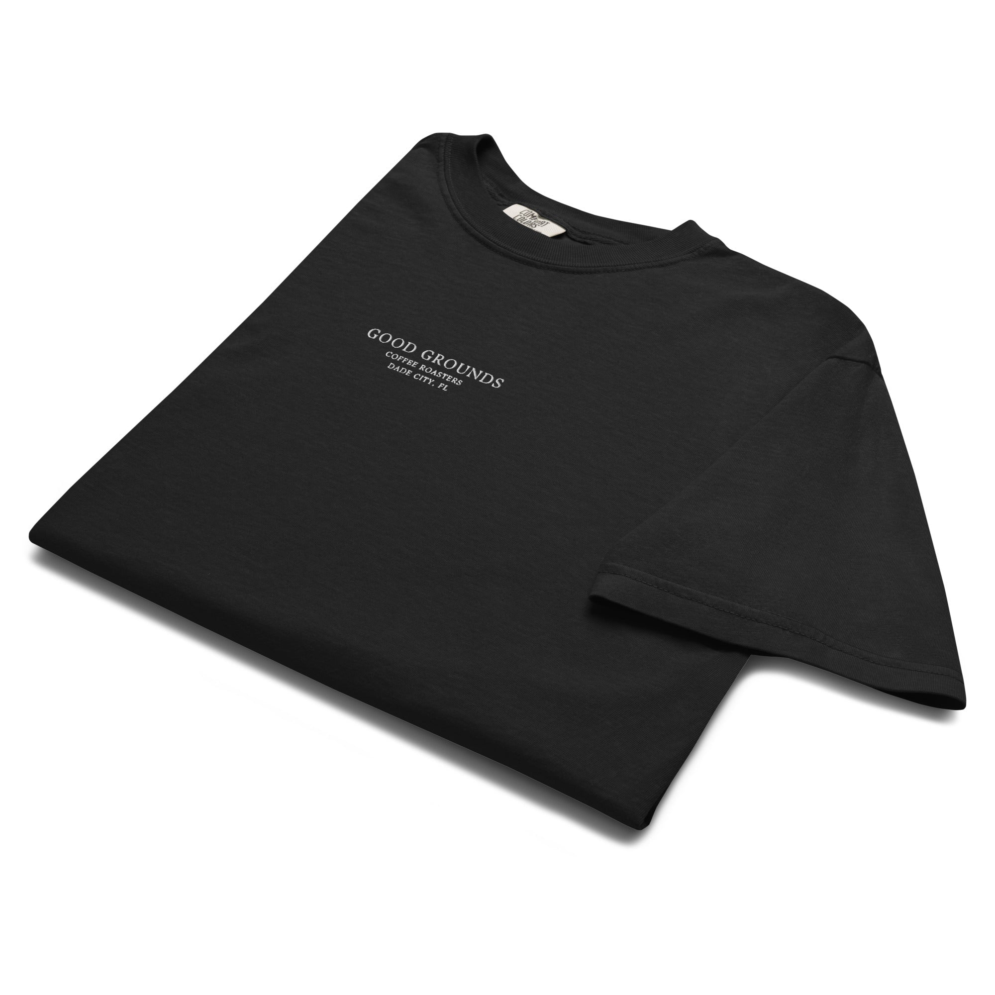 Good Grounds Stitched Tee - Good Grounds Tampa Dade City Coffee Roaster Pasco County Wesley Chapel Land'O'Lakes Fresh Roasted
